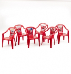 Zahradní plastová židlička Disney dětská červená Auta