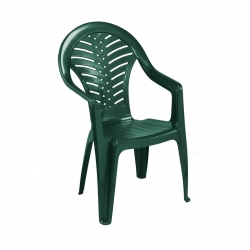 Zahradní plastová židle vysoká OCEÁN zelená 