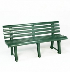 Zahradní plastová lavice ORCHIDEA zelená / antracit