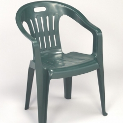 Zahradní plastová židle nízká PIONA zelená 