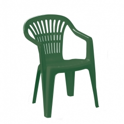 Zahradní plastová židle nízká SCILLA zelená
