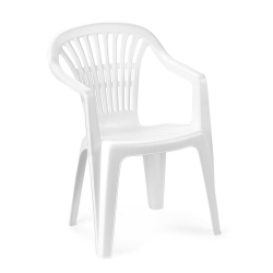 Zahradní plastová židle SCILLA bílá nízká
