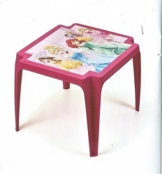 Zahradní plastový stolek Disney dětský růžový Princezny