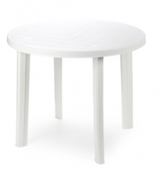 Zahradní plastový kulatý stůl TONDO bílý
