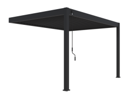 Bioklimatická pergola INTRO PLUS 4x3 m, hliník - do stěny