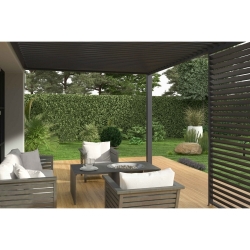 Bioklimatická pergola INTRO PLUS 4x3 m, hliník - do stěny